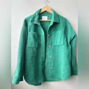 American Eagle Outfitters Teal Teddy Jacket